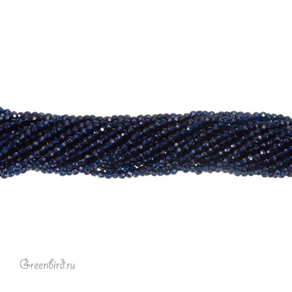 Бусины граненые рондели "Мини", кобальт, круглые, нить (#SVAB-R2008) Бусины граненые рондели "Мини", кобальт, круглые, нить (#SVAB-R2008)