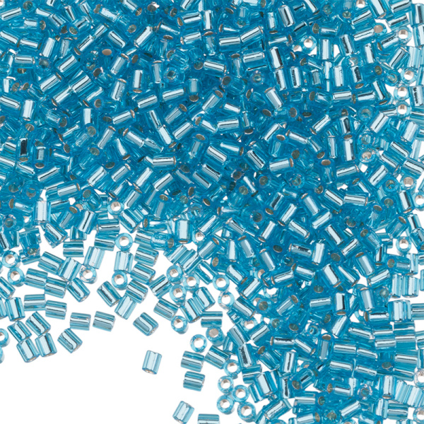 Бисер TOHO Bugle стеклярус 2 мм, внутреннее серебрение, Dark Aqua (#23B), 10 г