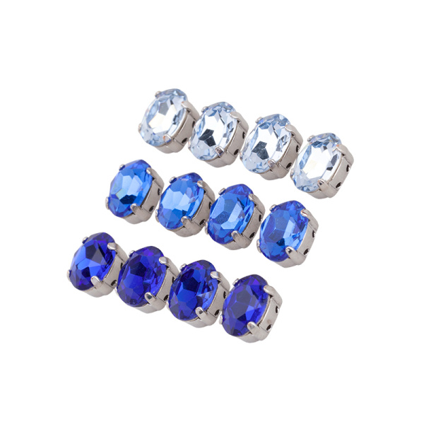 Crystalbird Микс кристаллов 4120C 8x6 мм – синий, родий, уп.12 шт. (#CBCS-MIX12)