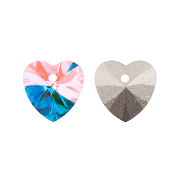 Crystalbird 6228 Подвеска Сердце 10 мм, аквамарин ST с фольгой (#202ST), 1 шт. | GreenBird.ru