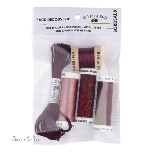 Набор ниток AVAS с тонкой нитью, Bordeaux