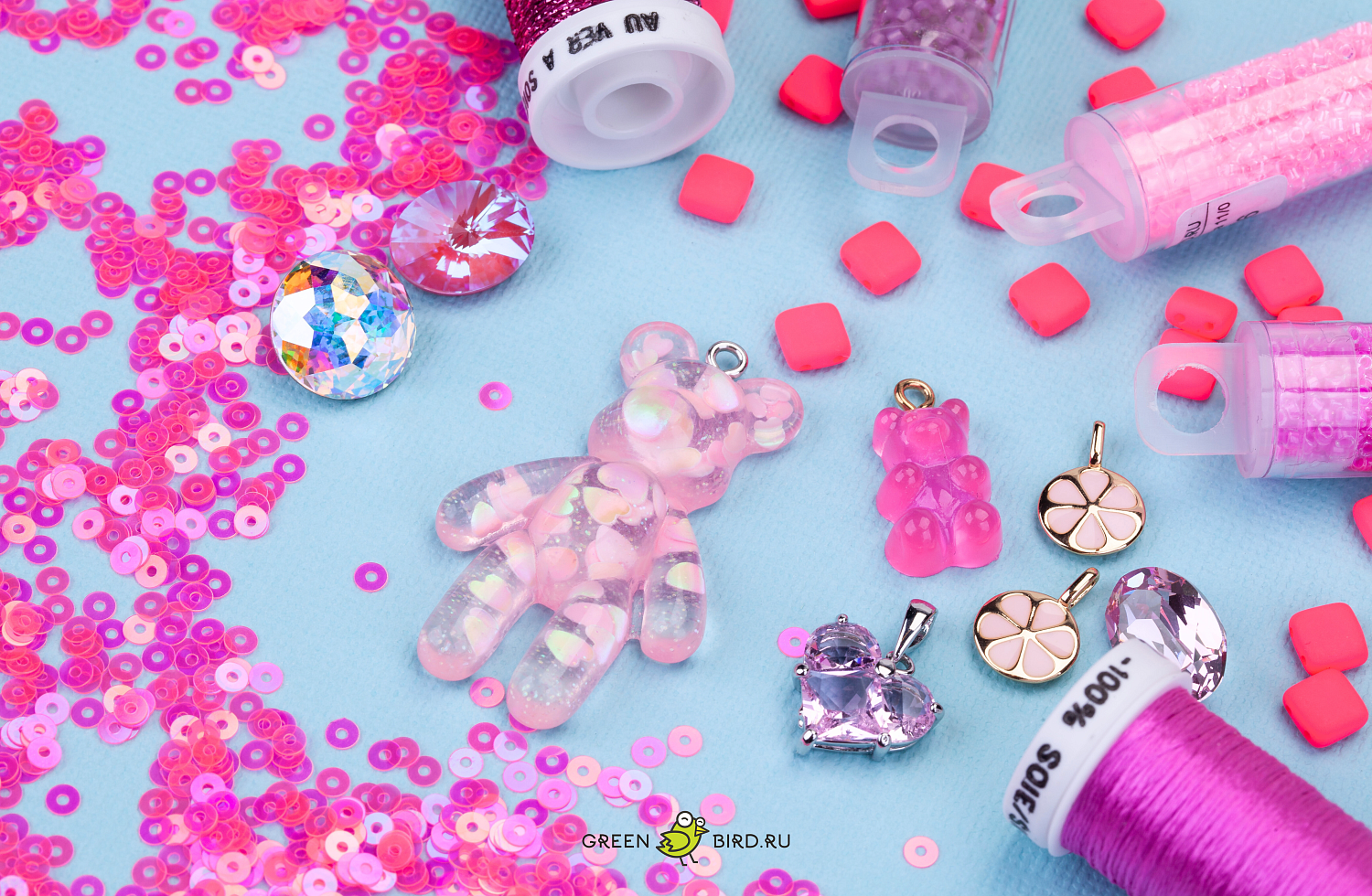 Розовые материалы в Greenbird.ru